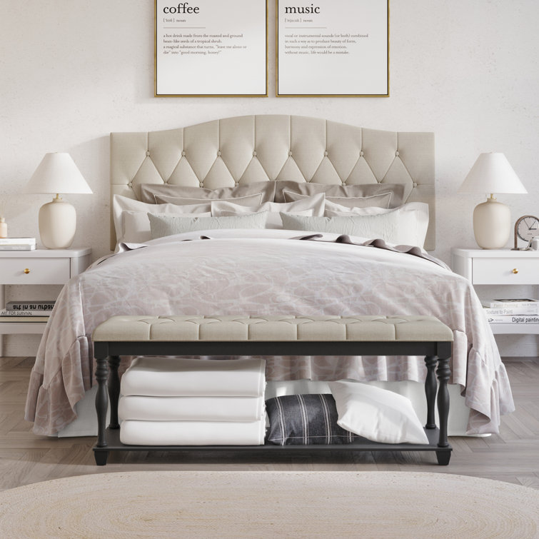 Elliot curved store upholstered bed